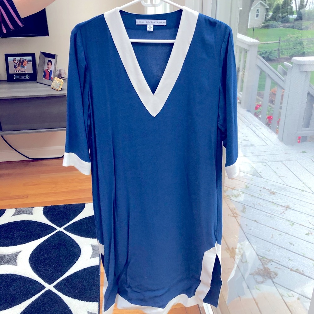 & Other Stories Blue V neck dress